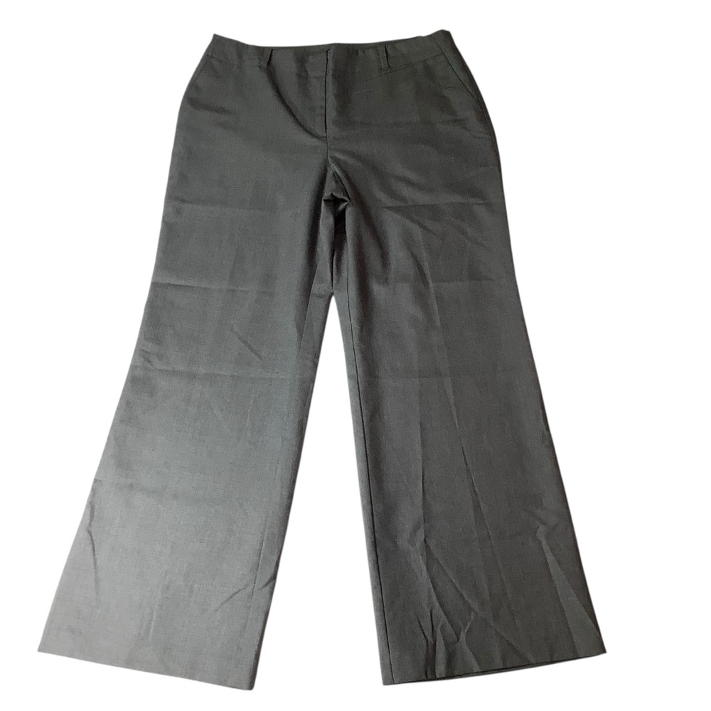 Ann Taylor Curvy Wide Leg Dress Pants Gray Wool Blend Size 14 Career